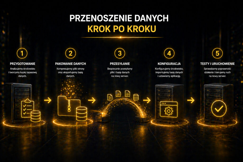 przenoszenie danych krok po kroku